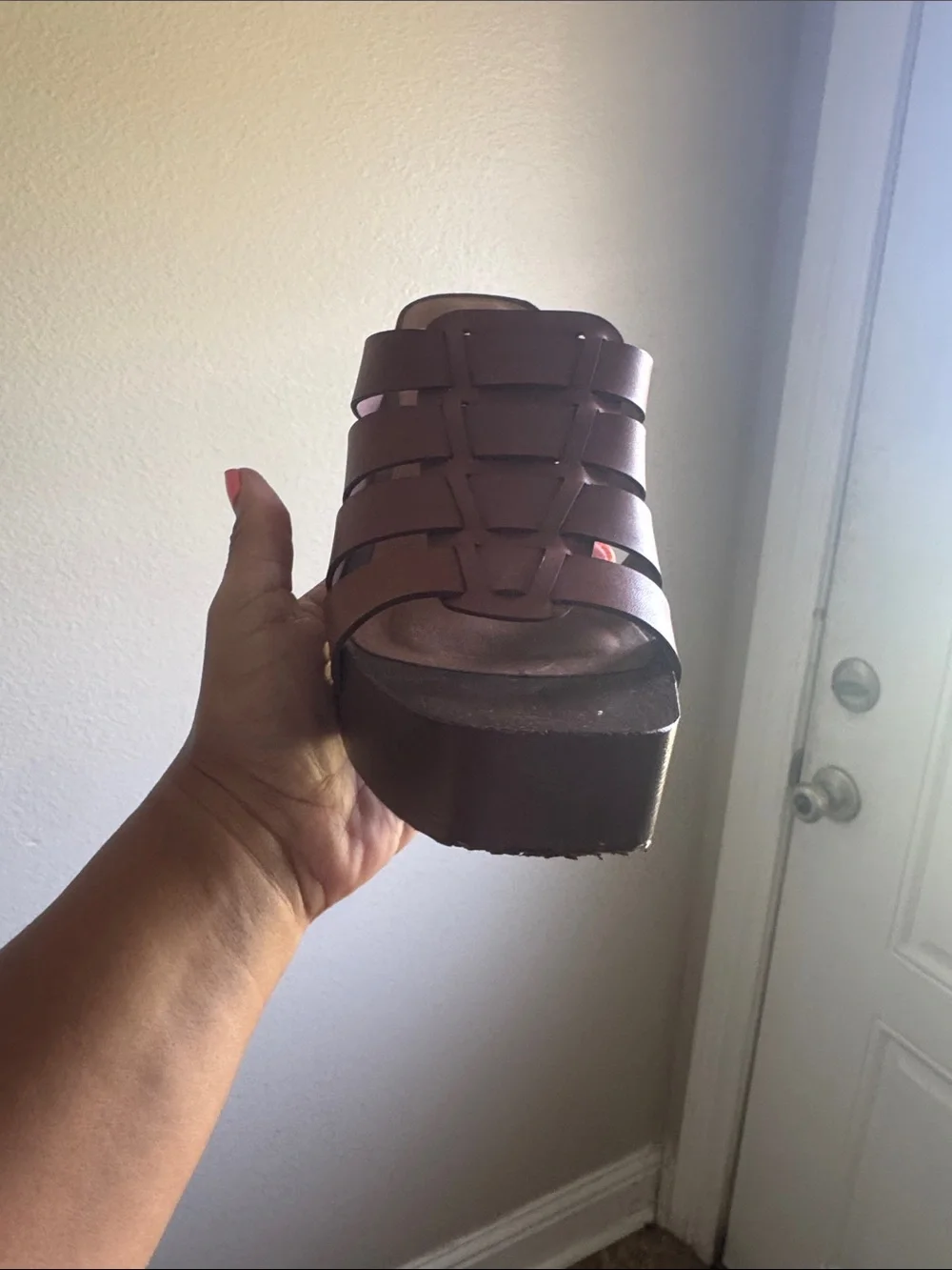 Madden Girl Brown Braided-Style Platform Sandals